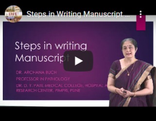 Steps in Writing Manuscript - Dr. Archana Buch