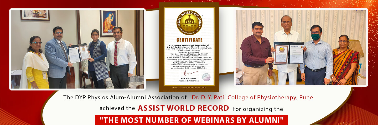 ASSIST WORLD RECORD For organizing the 'THE MOST NUMBER OF WEBINARS BY ALUMNI